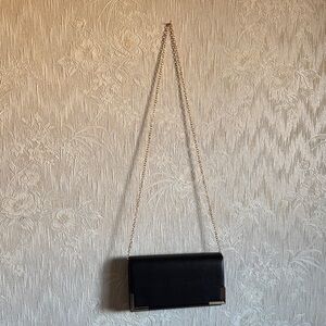 Elegant Black Chain Strap Clutch